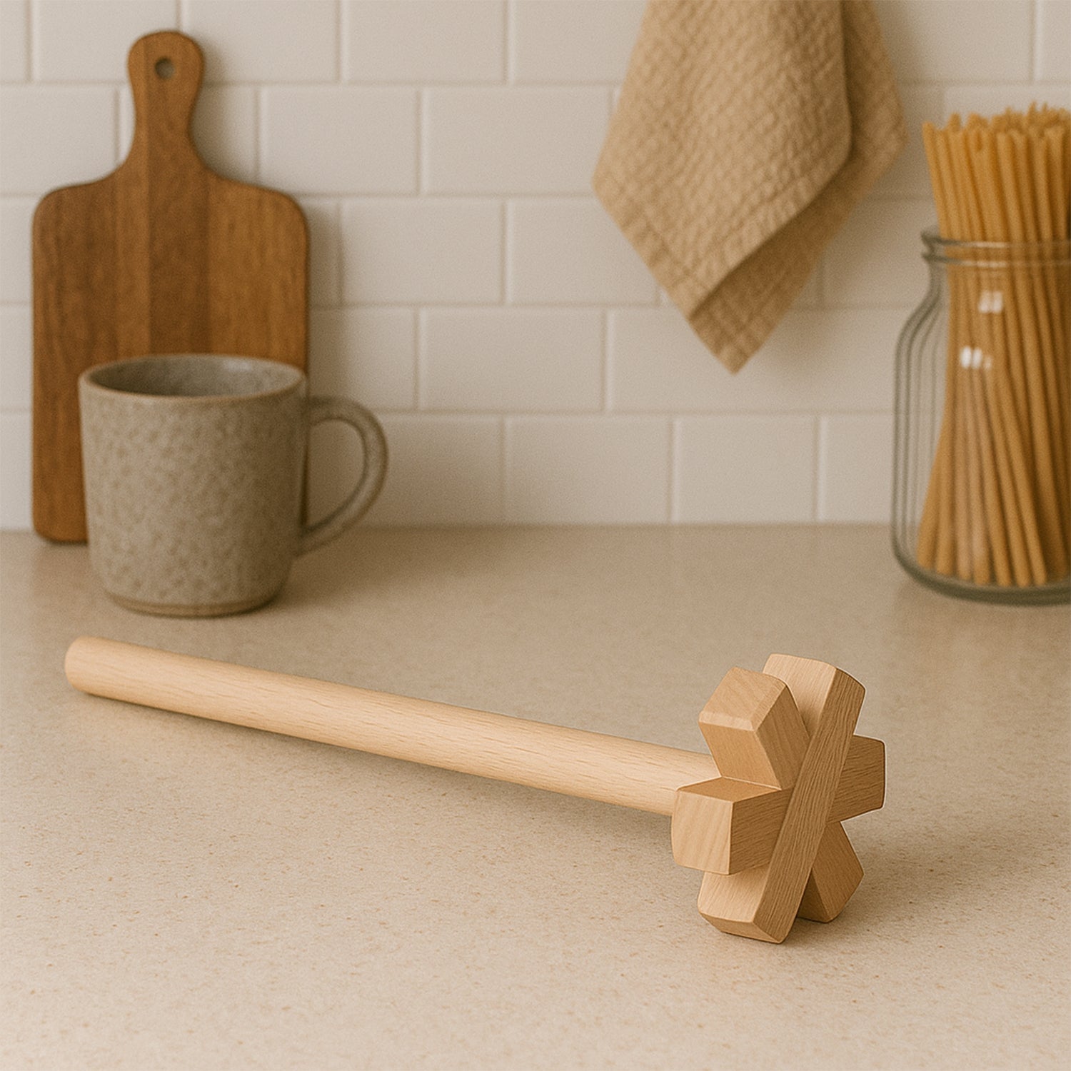 Wooden blender for all kitchen purposes. Wooden blender for all kitchen purposes.